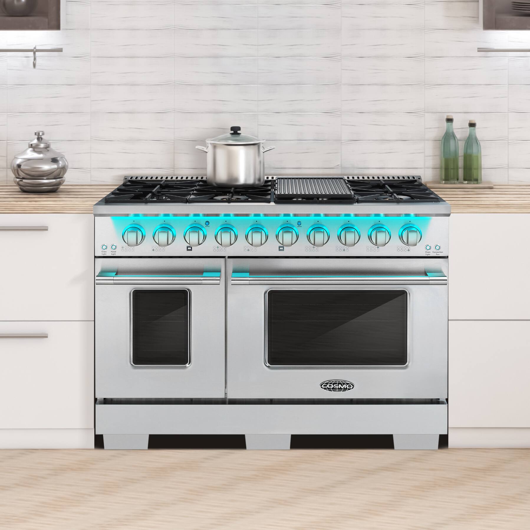 COSMO COS GRP486G 48 in. Vista Collection 6.6 cu. ft. Double Oven