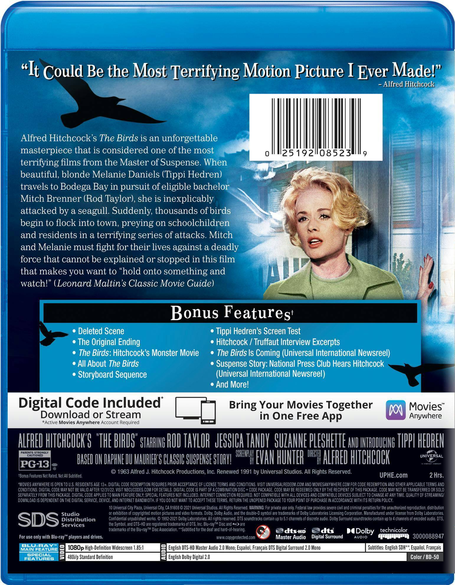 Back. The Birds (Blu-ray + Digital Copy) [Blu-ray].