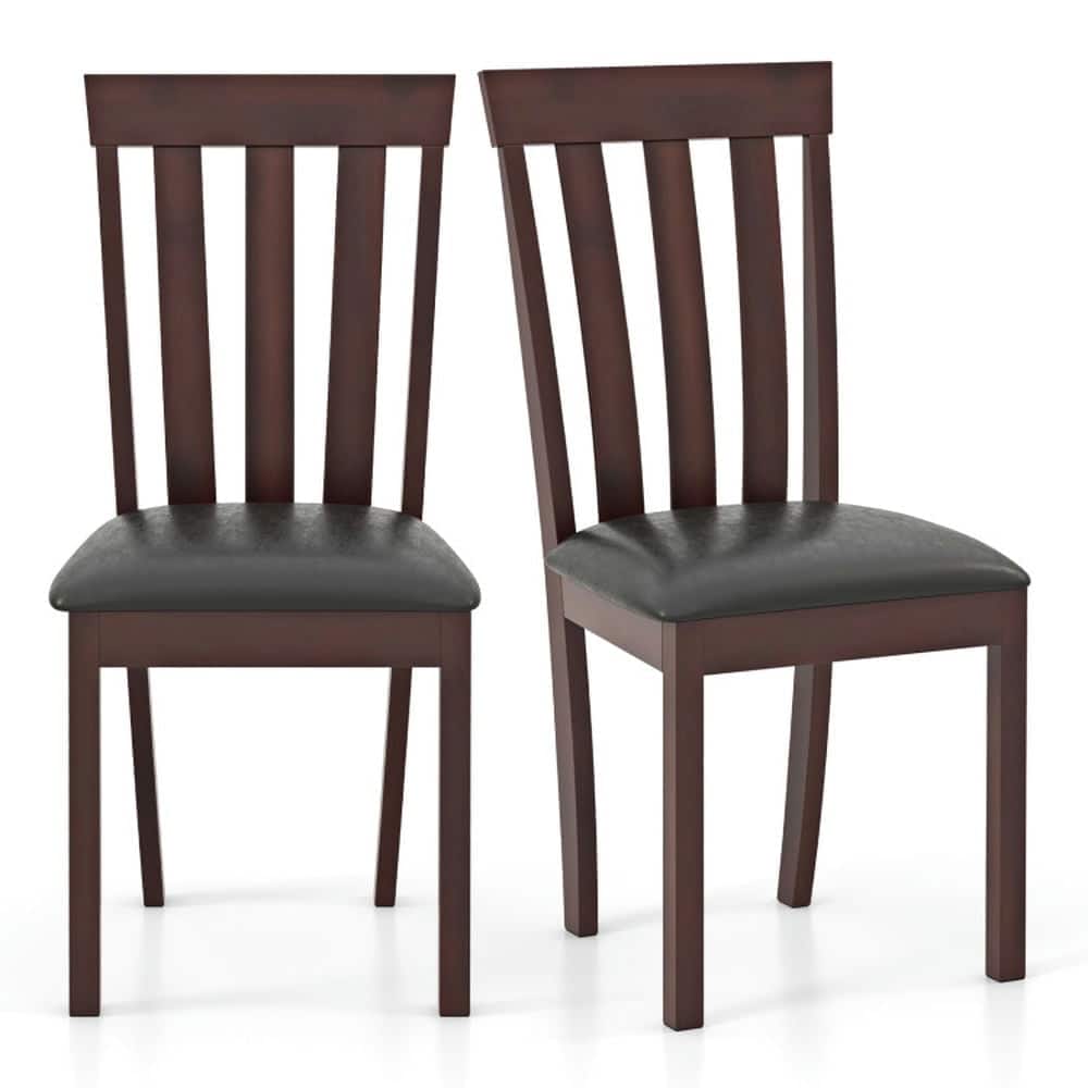 Kadyn - Dining Chairs, Kitchen Chairs Trattoria Chairs,Dining Chair Set of 2 Upholstered Wooden Kitchen Chairs with Padded Seat - Black