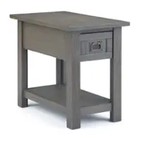 Simpli Home - Monroe Narrow Side Table - Farmhouse Grey - Front_Zoom