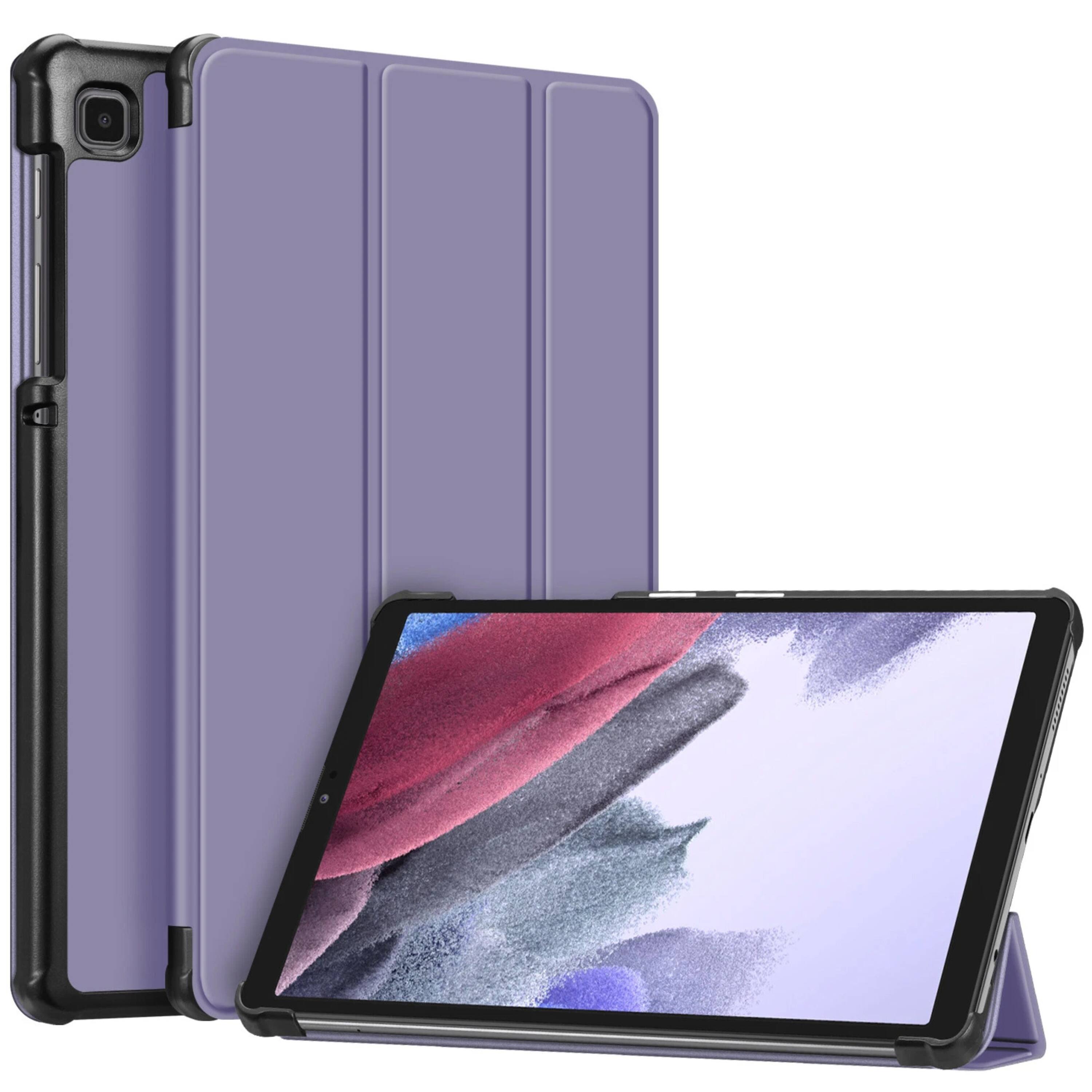 Front. Kitcheniva - Protective Slim Case For Samsung Galaxy Tab A7 Lite 2021 Tri-Fold Cover 8.7" Lilac Purple - Purple.