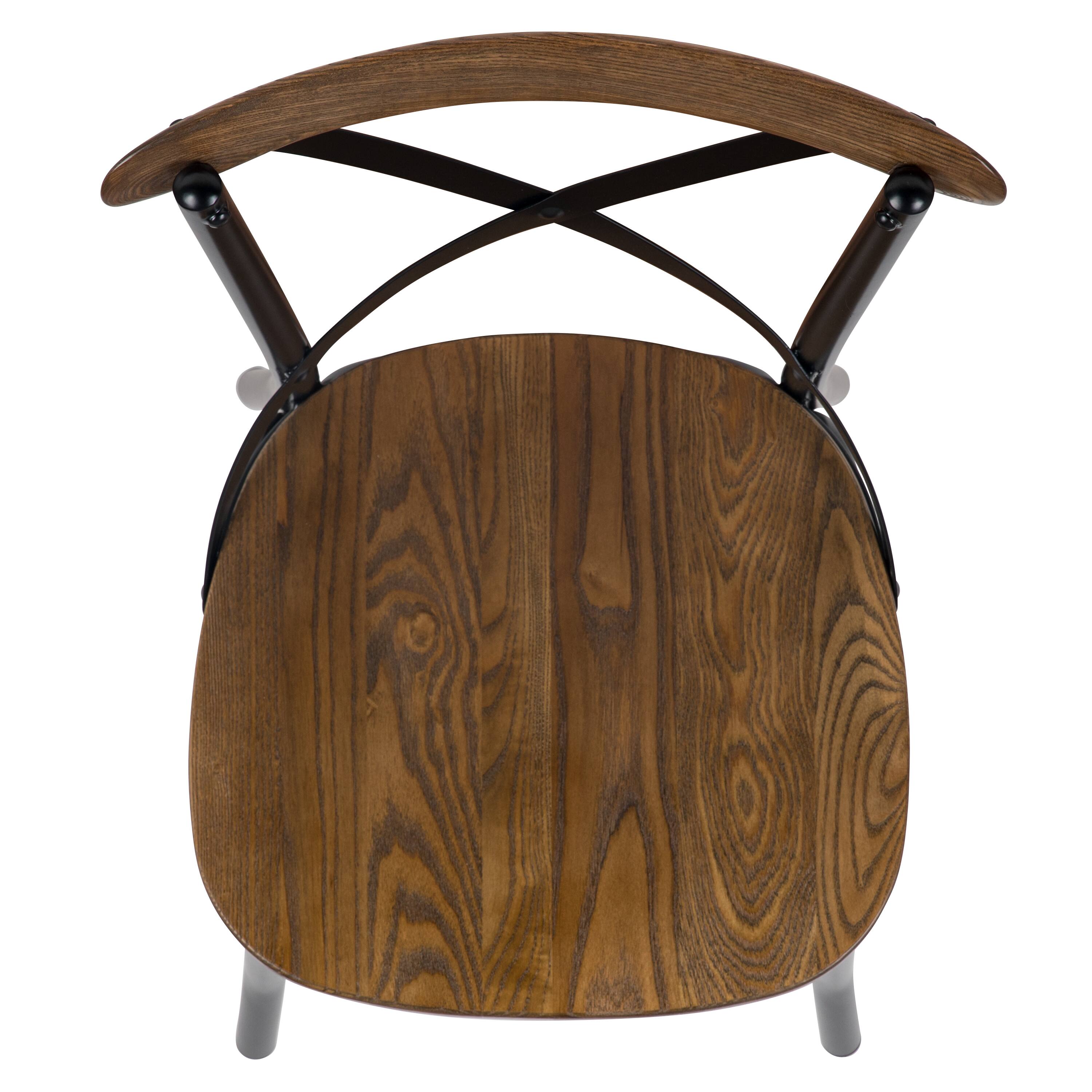 Alt View 10. Emma + Oliver - Dark Driftwood X-Back Chair - Fruitwood.
