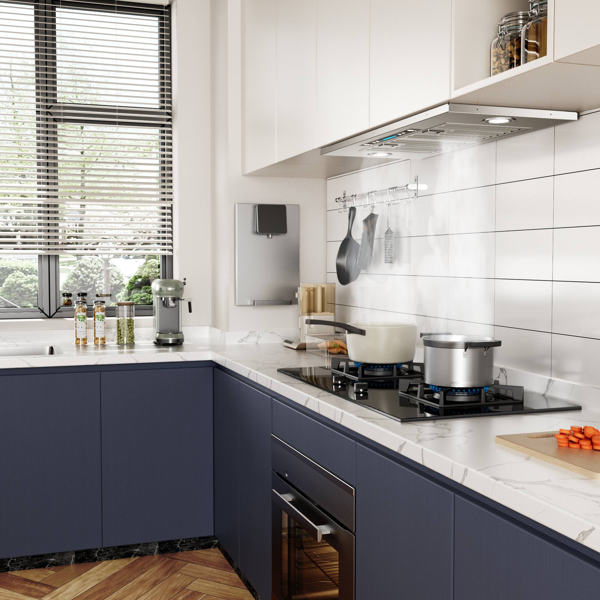 Alt View 5. ZJKLA - ZJKLA - 30 inches - Convertible - insert Range Hood - Stainless Steel - Stainless steel.