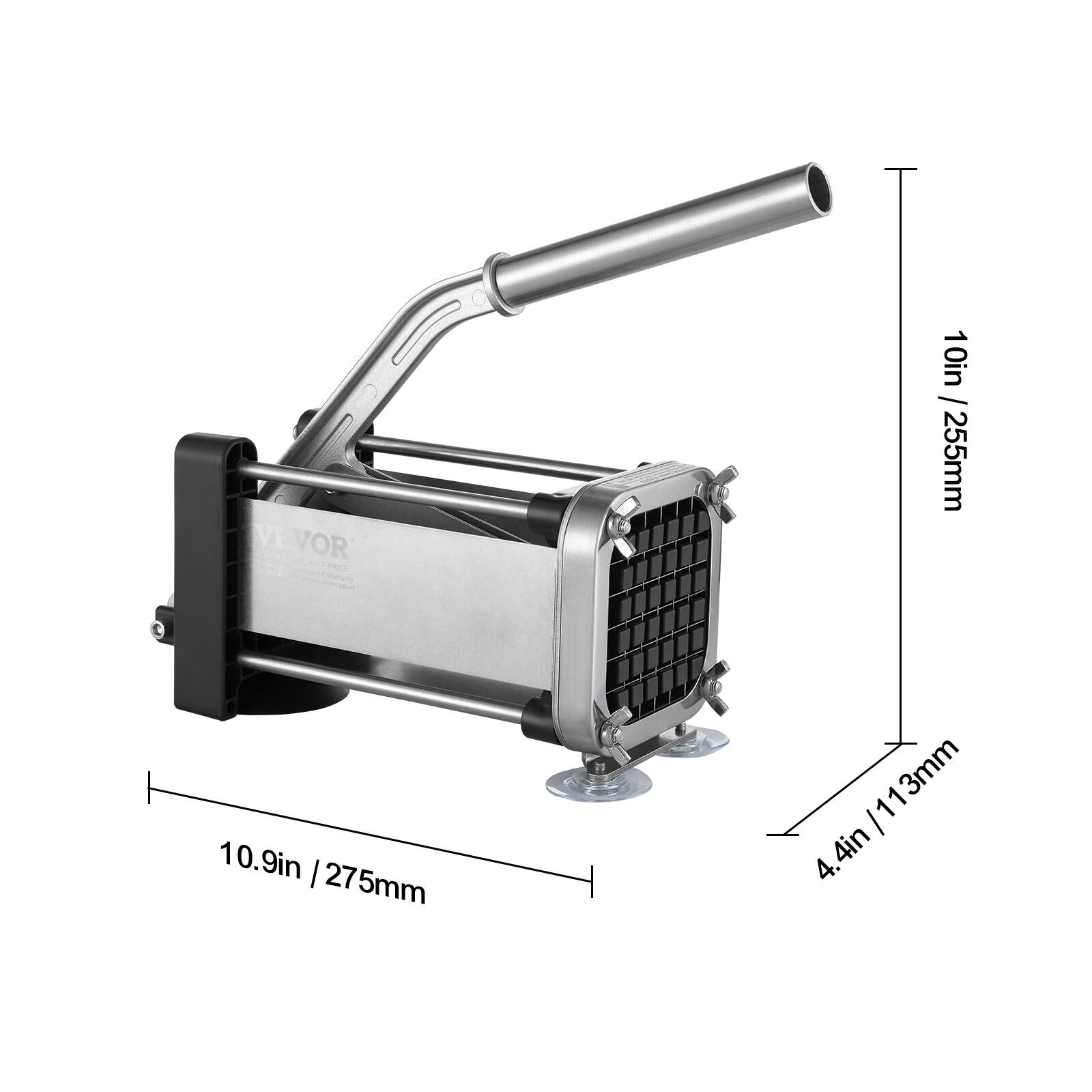 VEVOR

10in / 255mm

10.9in / 275mm

4.4in / 113mm