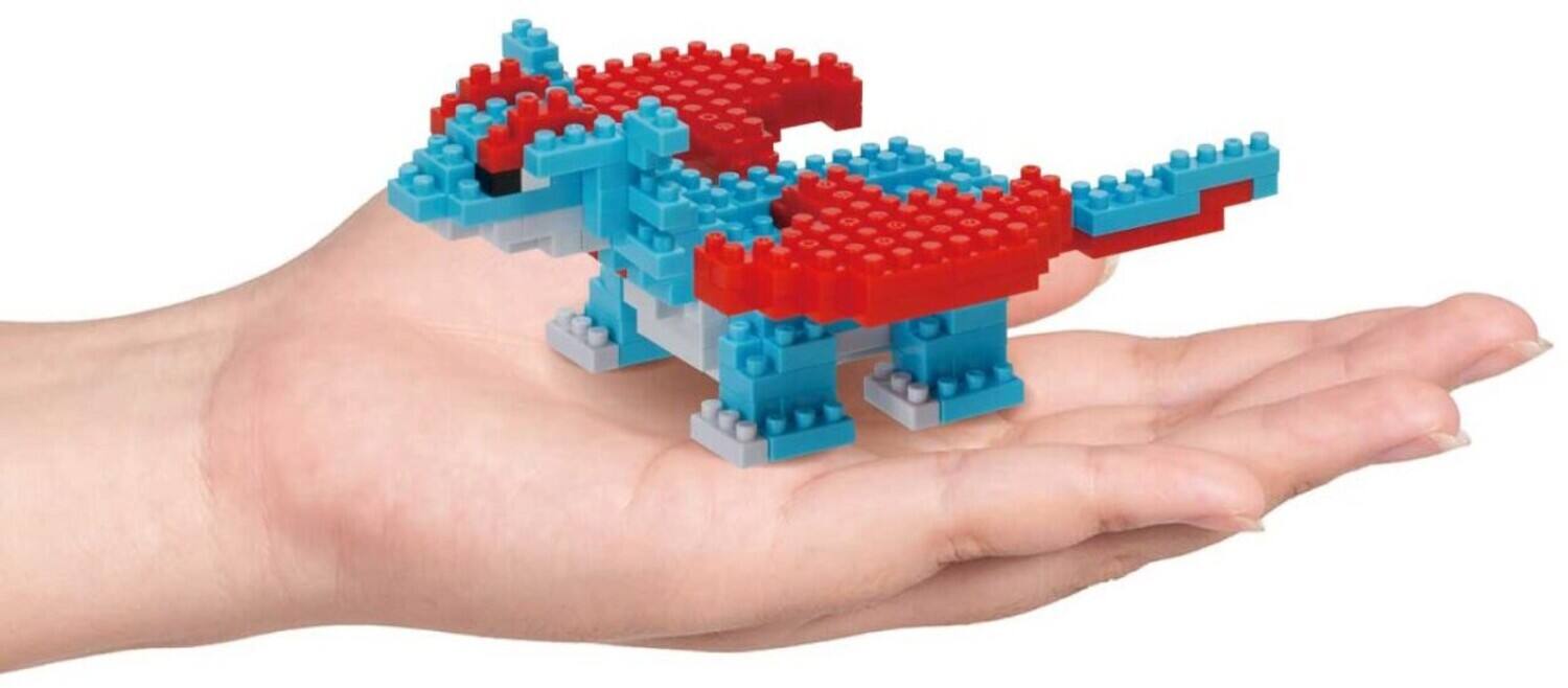 Alt View 2. Bandai - Nanoblock - Pokemon Series - Salamence Building Kit   - COLLECTIBLES - Multicolor.
