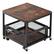 Alt View 5. VEVOR - Mini Fridge Stand with Storage, 198 lbs Mini Fridge Table with Movable Storage Cart & Swivel Wheels, Refrigerator Stand - Brown.