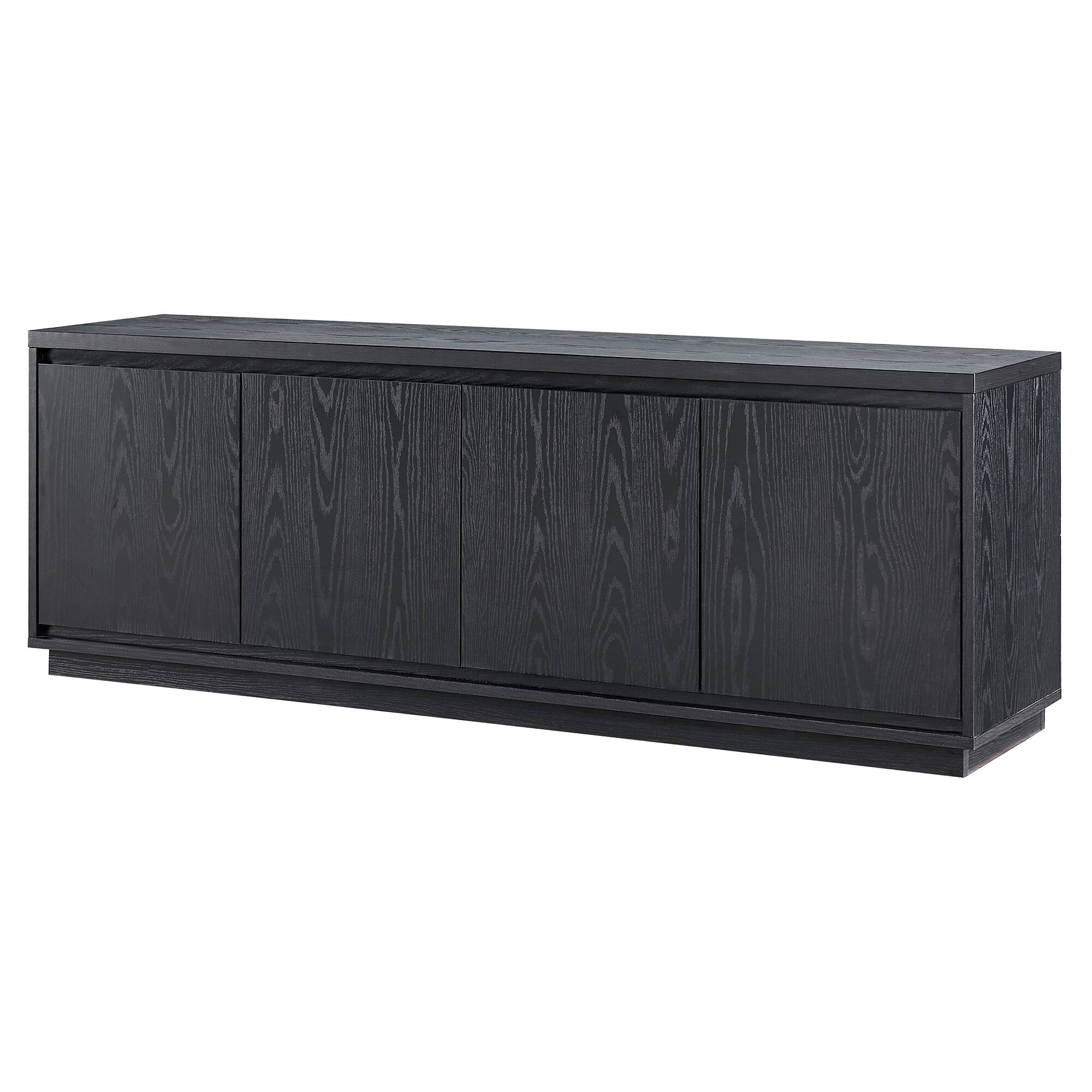 Alt View 14. Hudson&Canal - Presque TV Stand for TV's up to 75" - Black Grain.