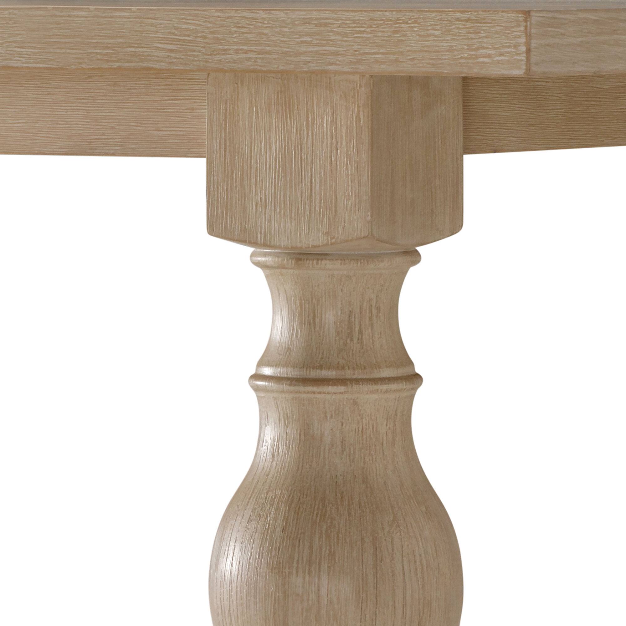 Alt View 4. Maven Lane - Maven Lane Leon Traditional Wooden Dining Table in Antiqued White Finish - Antiqued White.