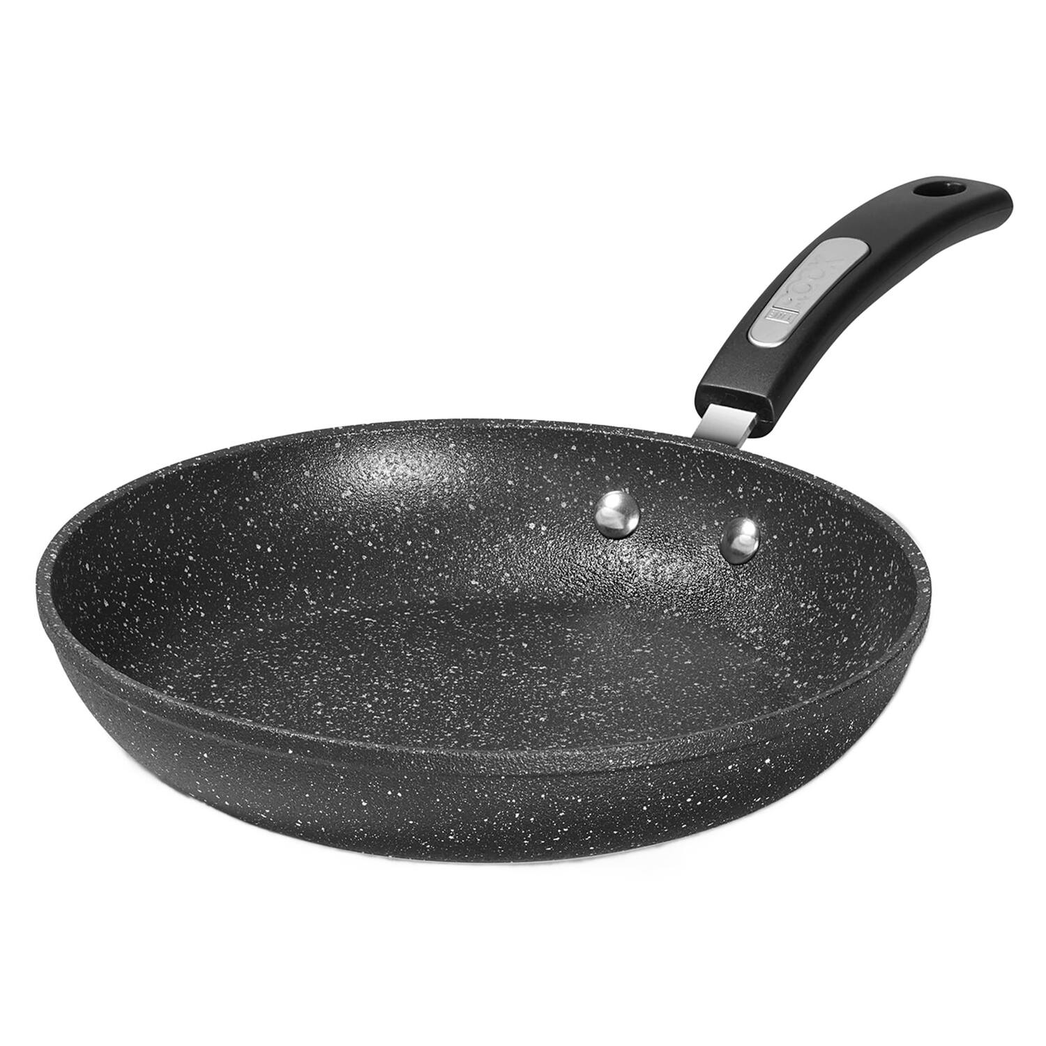Back. THE ROCK by Starfrit - Classic Non-Stick Frying Pan 11" with Bakelite Handle - Black.