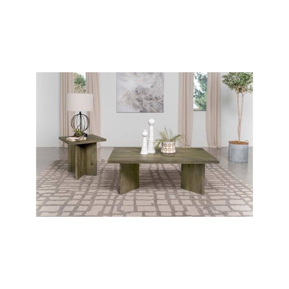 Alt View 1. Coaster Co. of America - Andando 2-piece Coffee and End Table Set Mango Brown - Yellow.