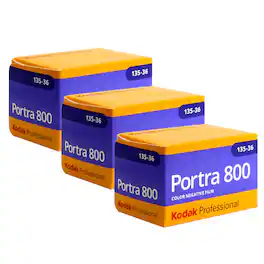 Kodak - 3x Professional Portra 800 Color Negative Film (35mm Roll Film, 36 Exposures)