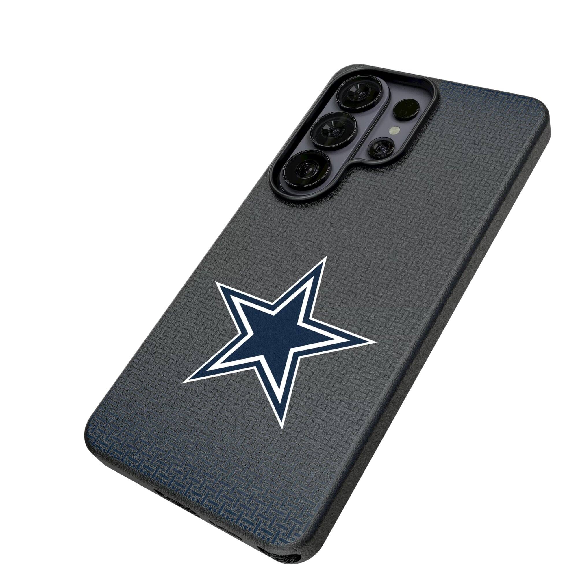Alt View 1. Keyscaper - Dallas Cowboys Linen Galaxy Magnetic Bump Case - S25 Ultra - Black.