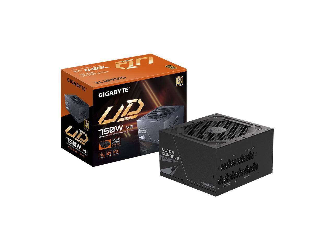 GIGABYTE 750W Ultra Durable Gold 80+ V2 L-THN UP 750W - PCI-E Gen 1/2/3