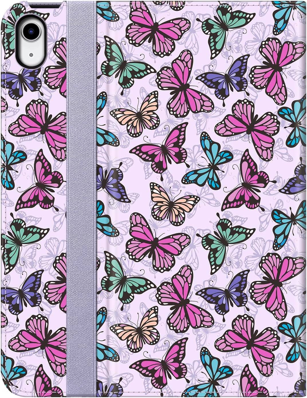 Alt View 6. Fintie - Folio Case for iPad (A16) 11-inch 2025 and iPad 10th Gen 10.9 inch 2022, Multi-Angle Viewing Protective Stand Cover - Butterfly.