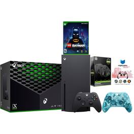 Xbox Series X 1TB Disc Console with Extra Controller, Charge Dock and MightySkins Code Bundle