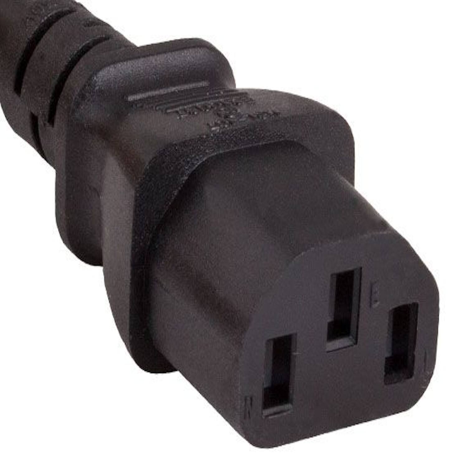 Angle. Sanoxy - SANOXY Cables and Adapters; 15ft 14 AWG 15A 250V Power Cord (IEC320 C20 to IEC320 C13), Black - Black.