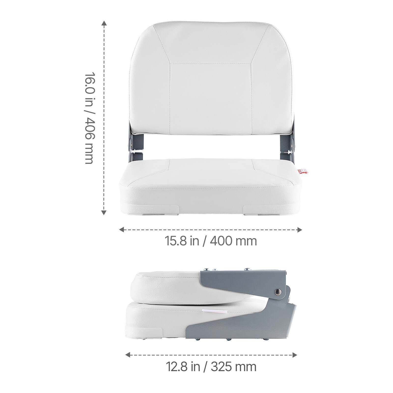 16.0 in / 406 mm
15.8 in / 400 mm
12.8 in / 325 mm