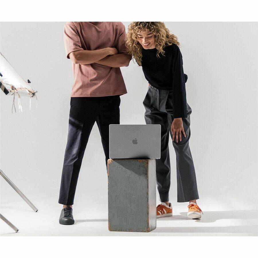 Alt View 6. Incase - Incase Hardshell Macbook Pro Case - For Apple MacBook Pro - Textured Dot Design - Clear - 14" Maximum Screen Size - Gray/Clear.