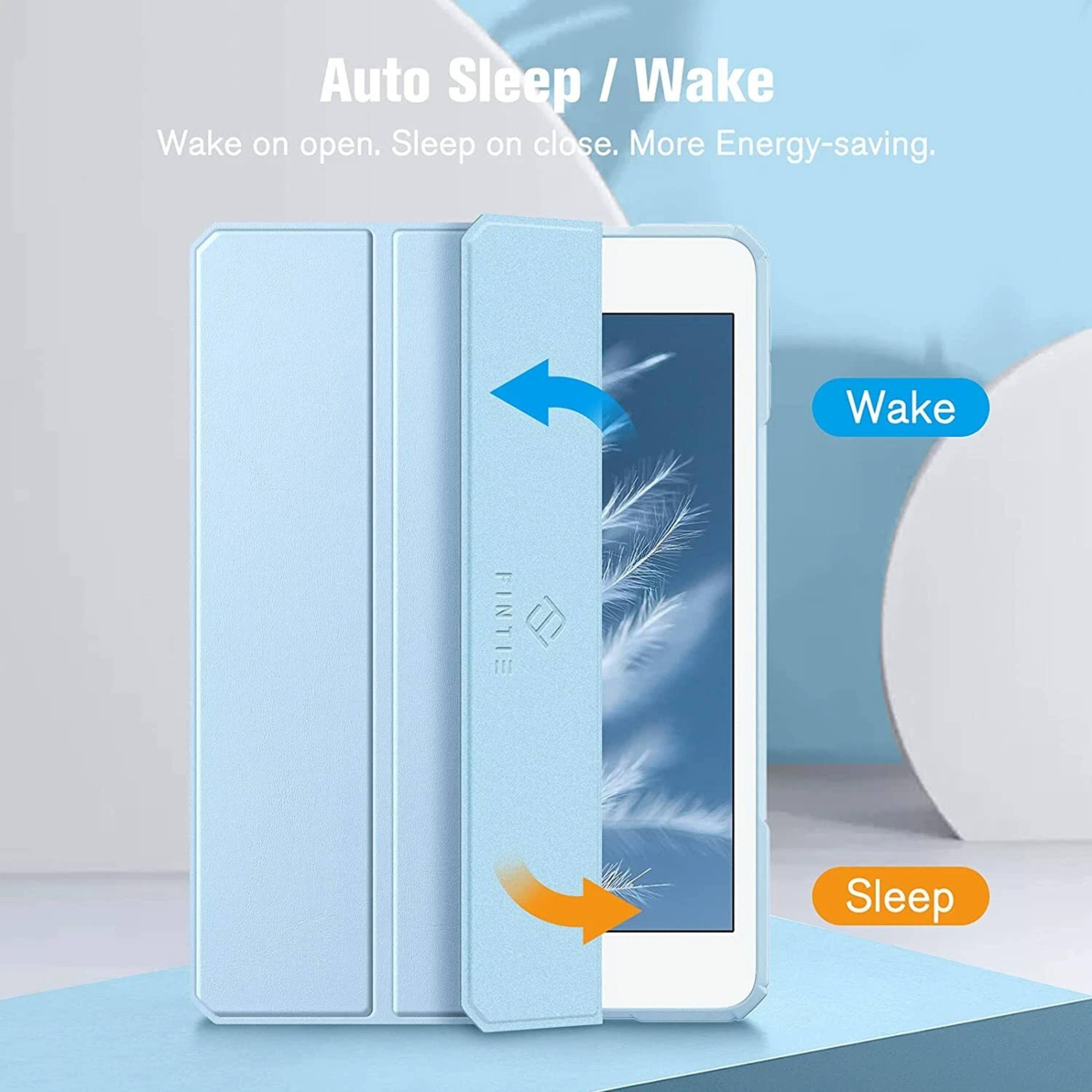 Auto Sleep / Wake  
Wake on open. Sleep on close. More Energy-saving.  

Wake  
Sleep