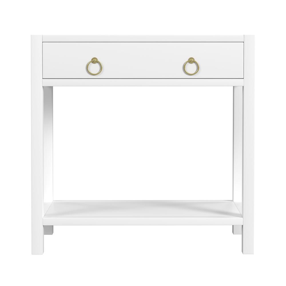 Angle. Butler Specialty - Lark 30" Wood 1-Drawer Nightstand - White.