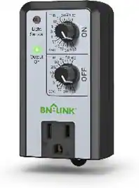 BN-LINK - Short Period Repeat Cycle Timer with Photocell Sensor, Interval Dusk-to-Dawn, Day/Night/24-Hour Operation - Black