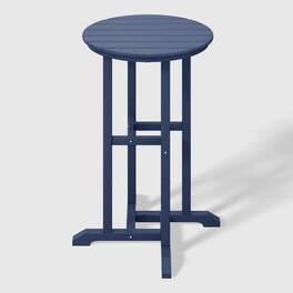 WestinTrends - Malibu 37" Counter Height Round Outdoor Patio Bistro Bar Table - Navy Blue