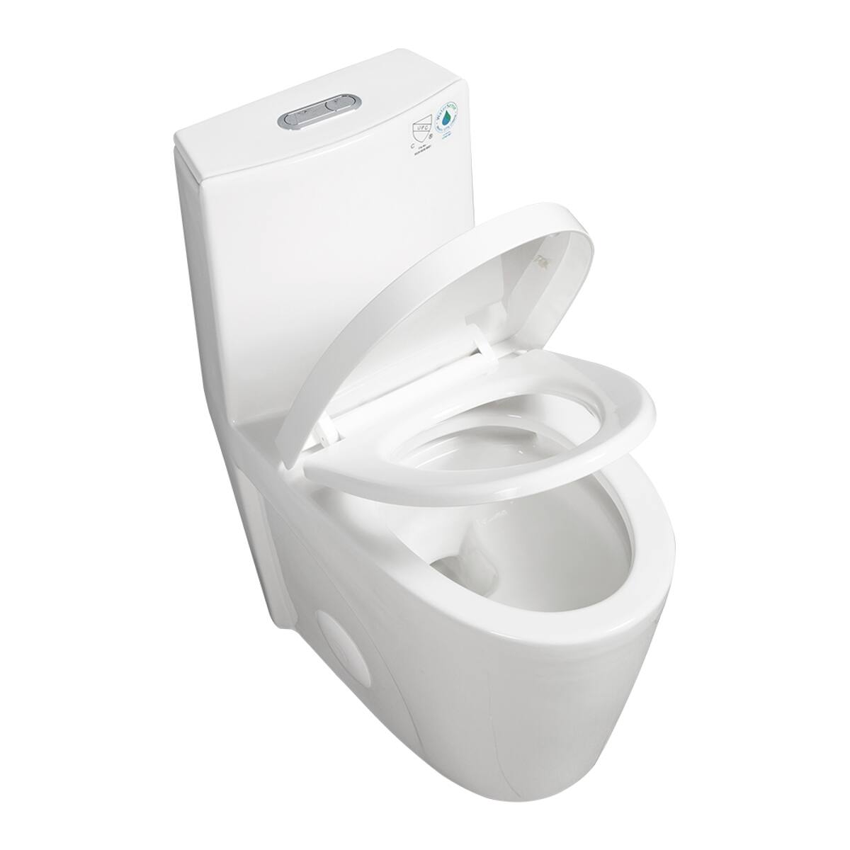 Loheer One Piece Elongated Toilet, ADA Compliant Comfort Height, Dual ...