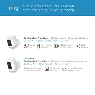 Ring Spotlight Cam Plus 2 pack Camera Indoor/Outdoor Wireless Ring Spotlight Cam Plus 2 pack Camera Indoor/Outdoor Wireless
