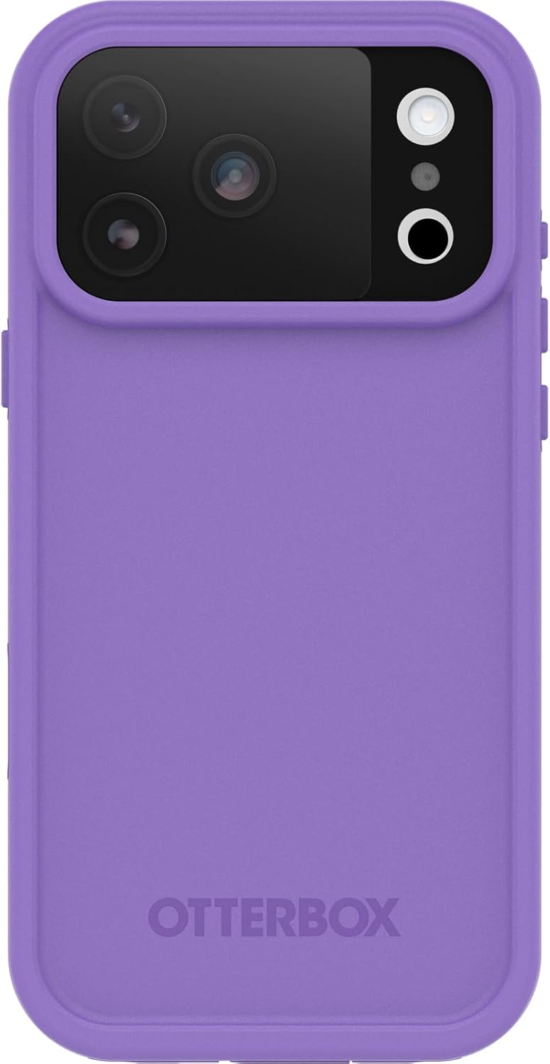 Left. OtterBox - OtterBox iPhone 17 Pro Max, Fre Series Case with MagSafe - Sleek & Stylish - Waterproof iPhone Case up to 2 Meters, IP68 - Rule of Plum (Purple).