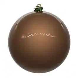 Vickerman - 4.75" Pearl UV Drilled Ball Ornament 4 per Bag - Mocha