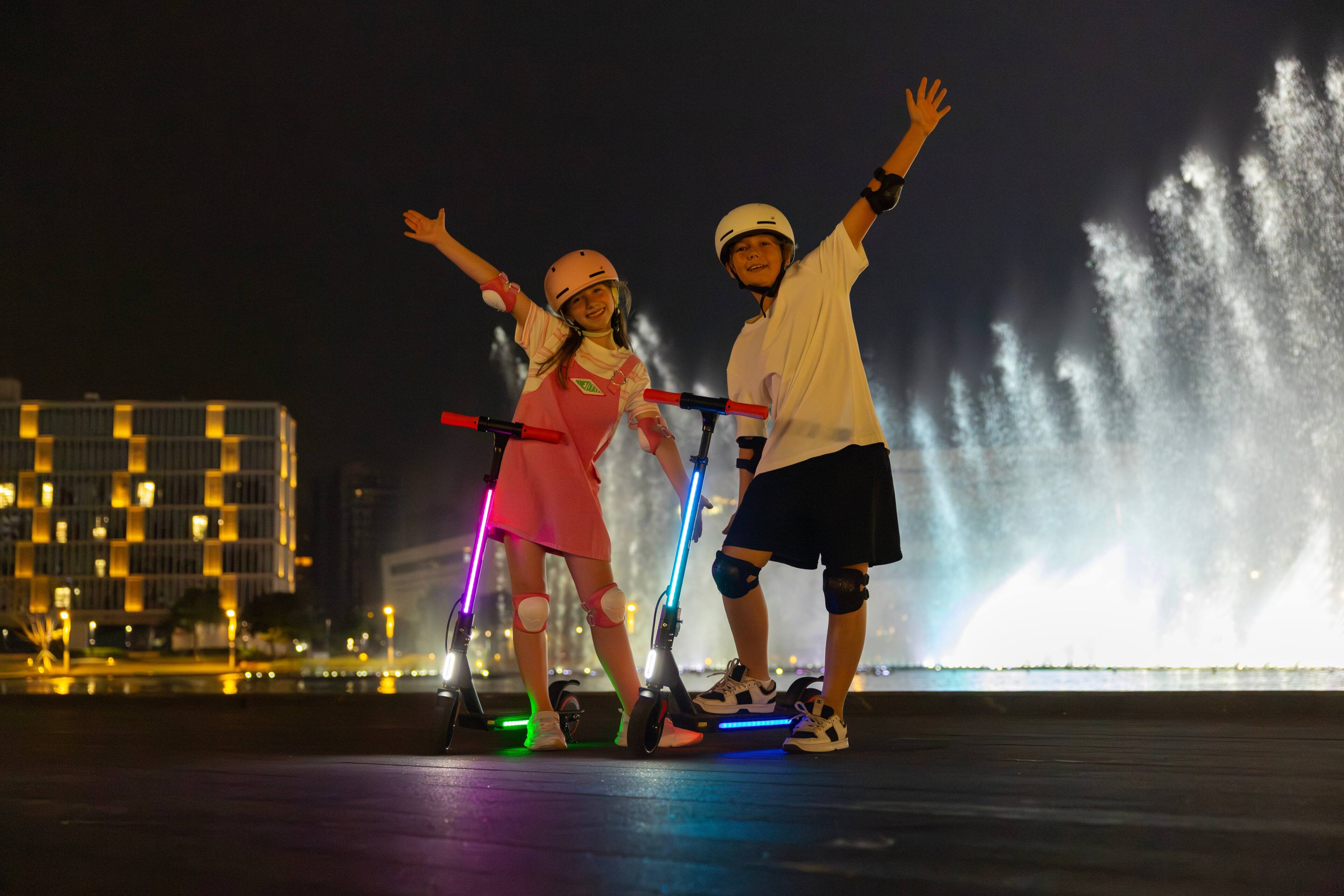 Alt View 2. 5th Wheel - K1MAX Kids Electric Scooter w/ 5 mi Max Range and 10 mph Max Speed - Black.