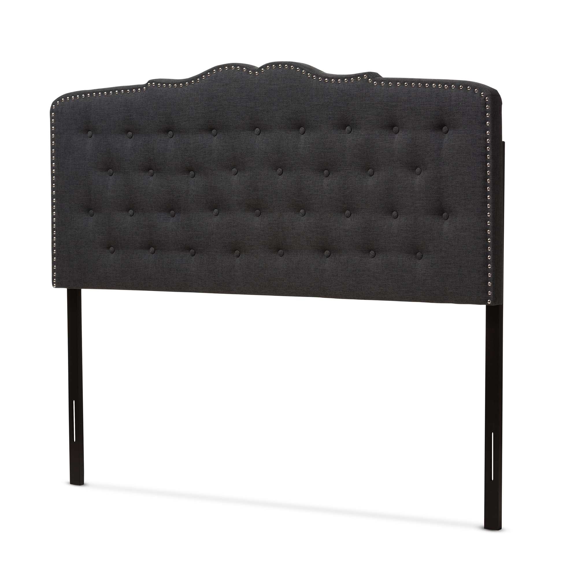 Baxton Studio - Lucy Modern and Contemporary Fabric King Size Headboard - Dark Gray