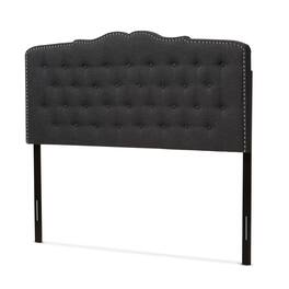 Baxton Studio - Lucy Modern and Contemporary Fabric King Size Headboard - Dark Gray