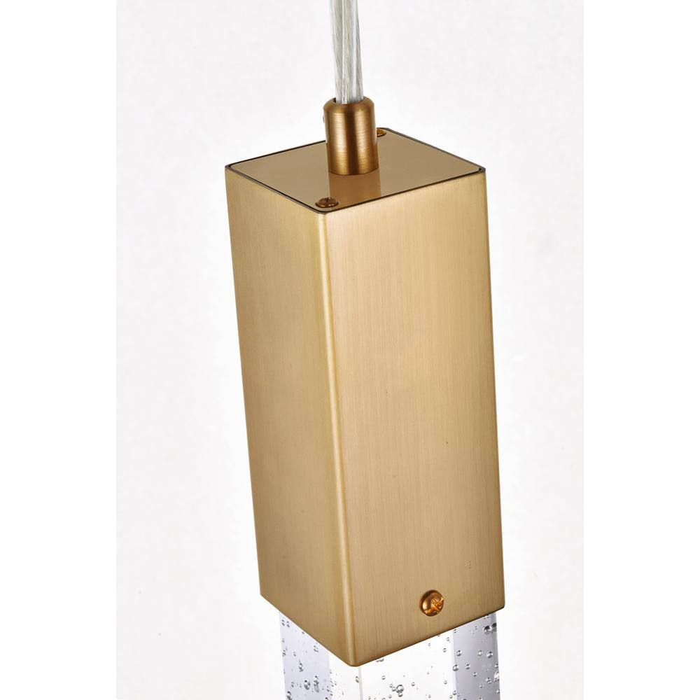 Alt View 2. Elegant Lighting - Weston 1 light pendant in satin gold - Satin Gold.