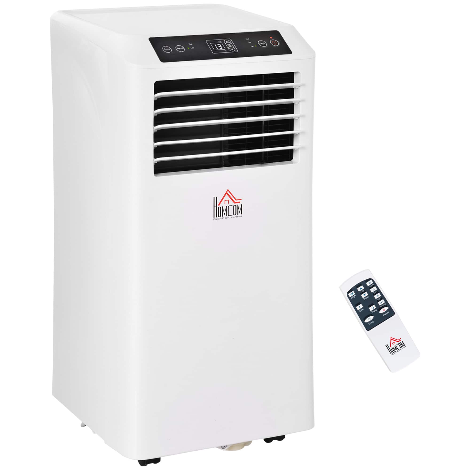 Breezary - 8000 BTU Portable Air Conditioner with Cooling, Dehumidifier, Fan, Sleep Mode, Remote Control & 24-Hour Timer - White Air Conditioner