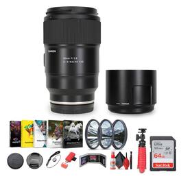 Tamron - 90mm f/2.8 Di III VXD Macro Lens (Sony E) + Sling Backpack + More - Black