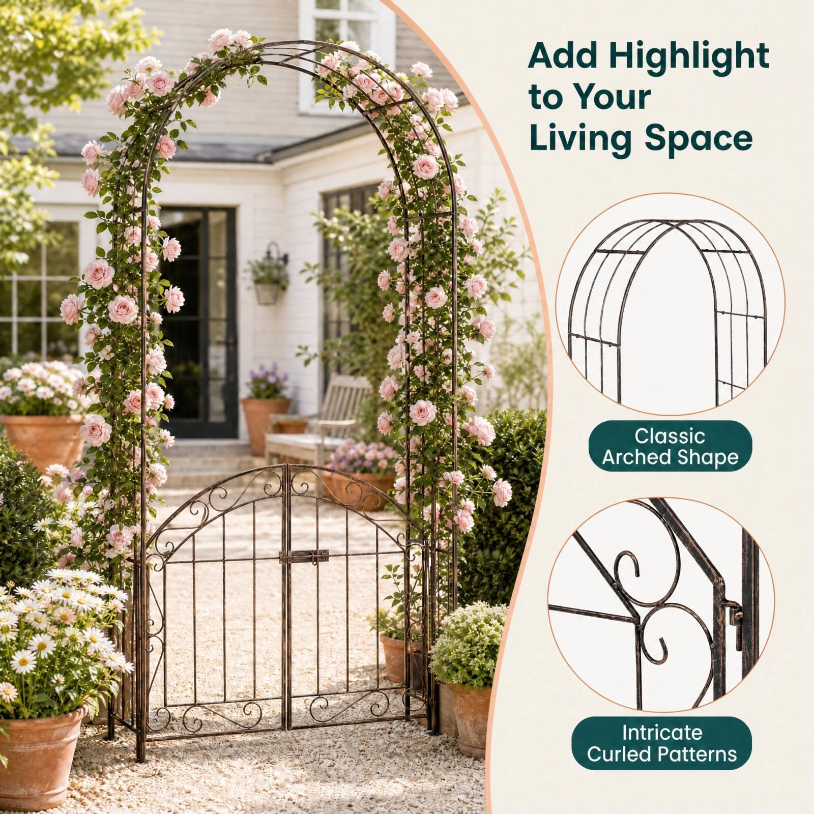 Add Highlight to Your Living Space

Classic Arched Shape

Intricate Curled Patterns
