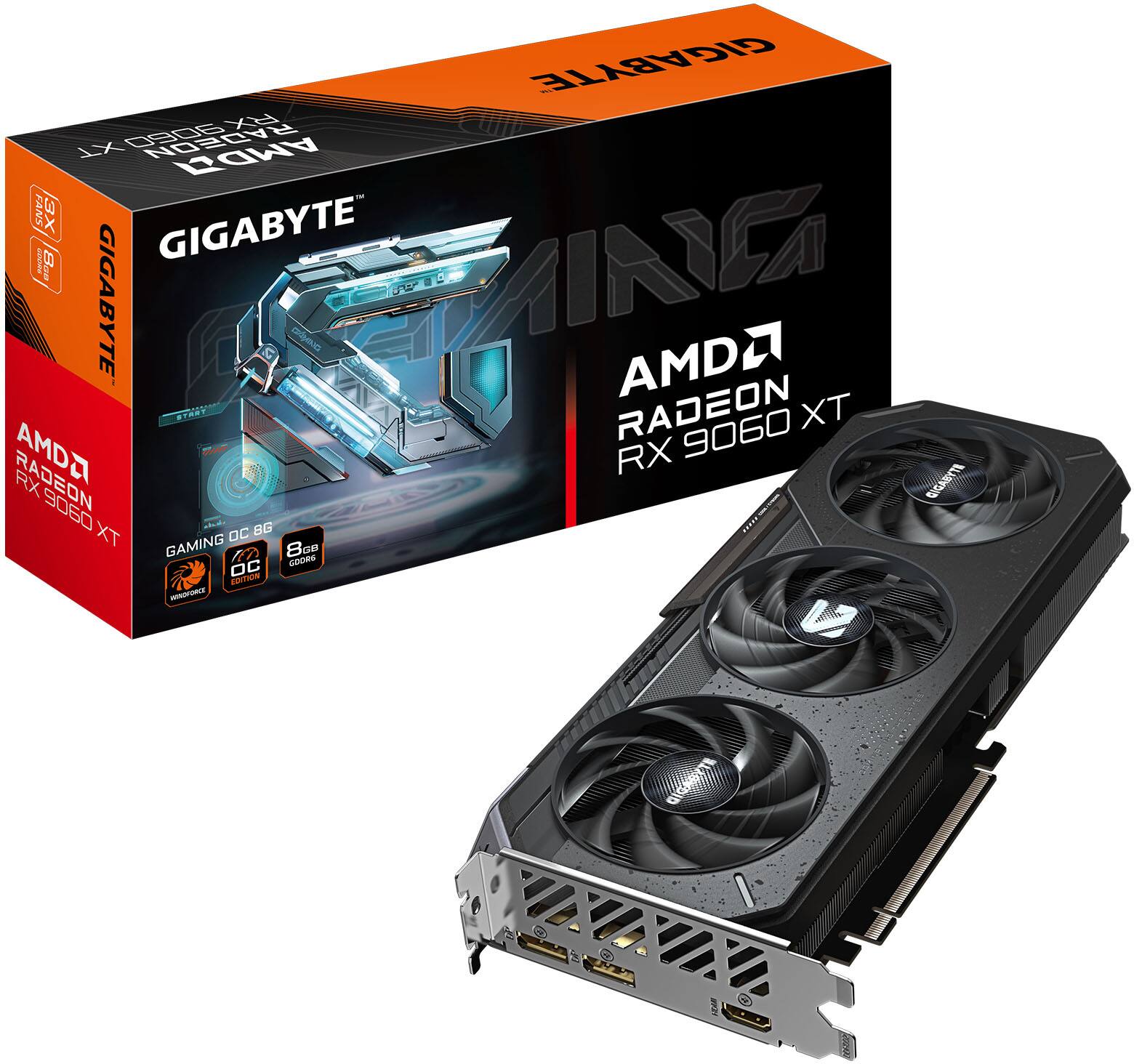 GIGABYTE RX 9060 XT AMD2 FANC XE GIGABYTE I Eina GIGABYTE SMING AMD2 AT RADEON 9060 XT AMDZ RX RX ILARYSID 9060 ahds BG XT GAMING OC 808 GN ddORE OC POTUN AS A