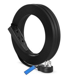 Maximm - 15 ft Flat Plug Extension Cord/Wire, Multi Outlet - 3 Prong Angled Plug Extension Cord - UL Certified - Black