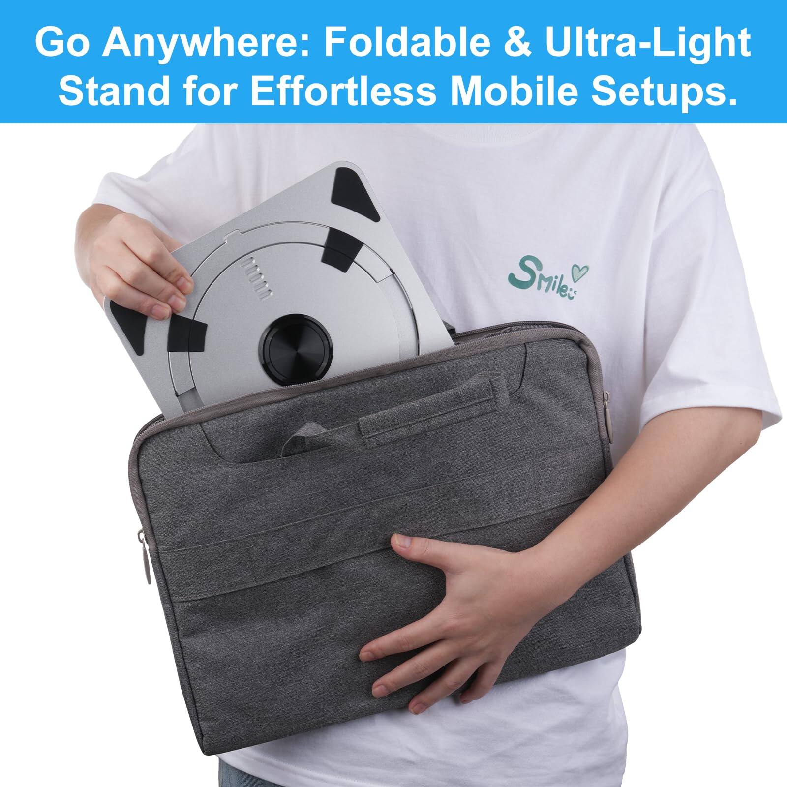 Go Anywhere: Foldable & Ultra-Light Stand for Effortless Mobile Setups.