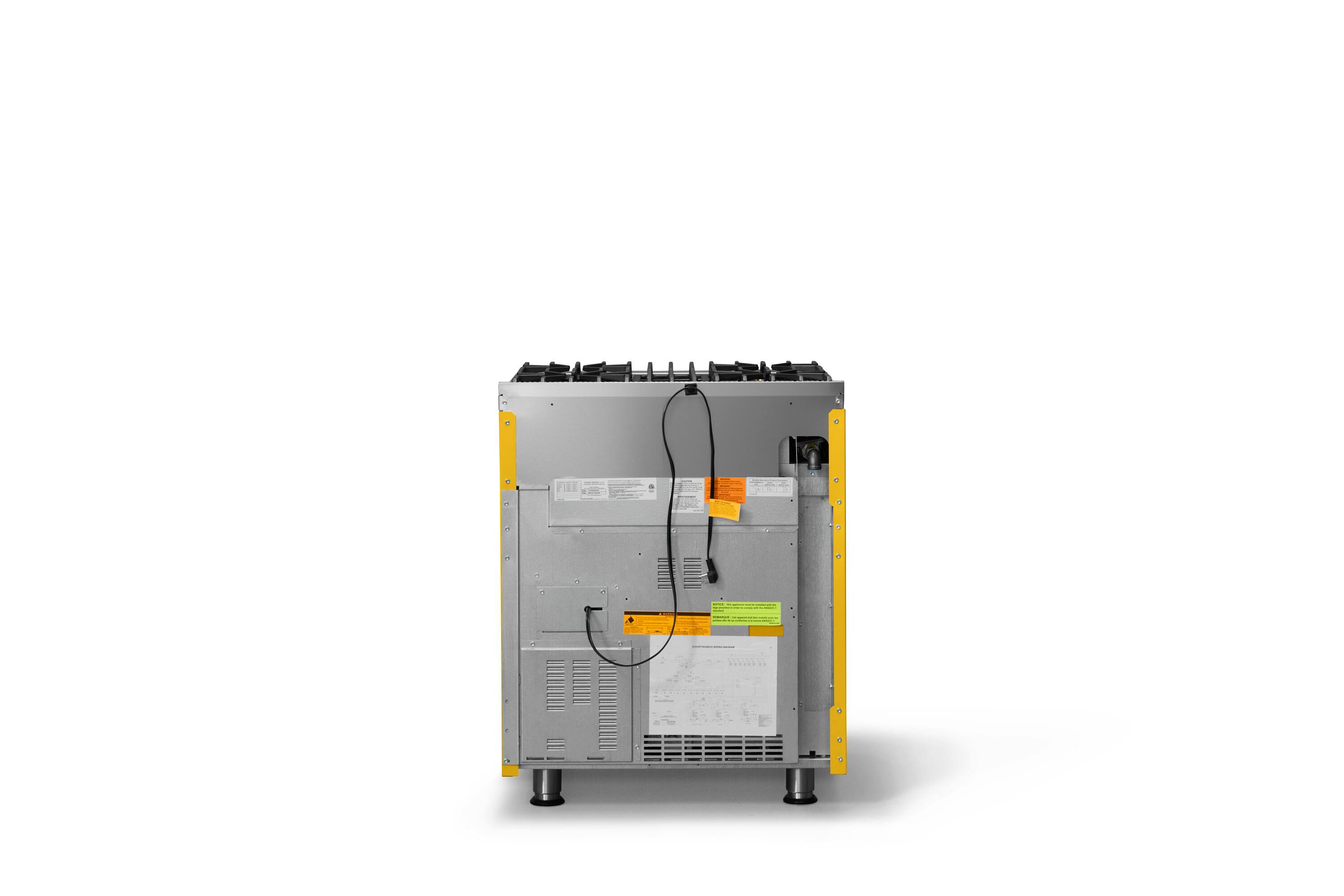 Back. Viking - 5-Series Gas Sealed Burner Range - Daffodil.