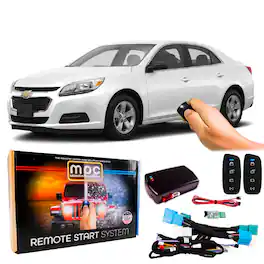 MPC - 4-Button 2-Way Remote Starter For 2013-2015 Chevrolet Malibu Key-to-Start - Black