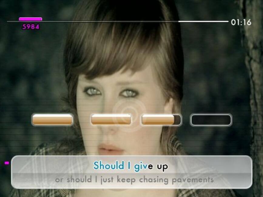 5984  
01:16  

Should I give up  
or should I just keep chasing pavements