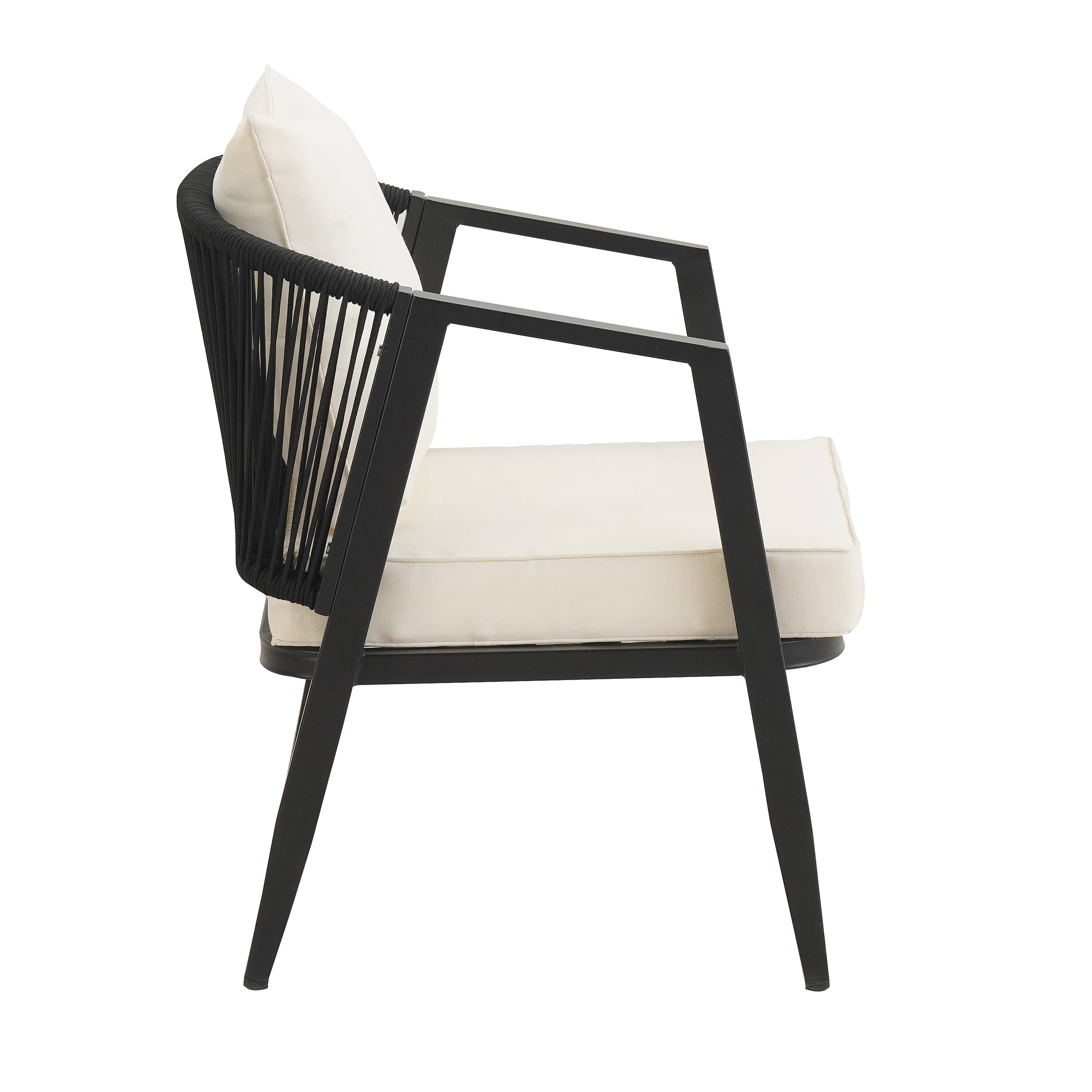 Alt View 6. Mondawe - 4-Piece Durable and Comfortable Outdoor Seating Set - Beige.