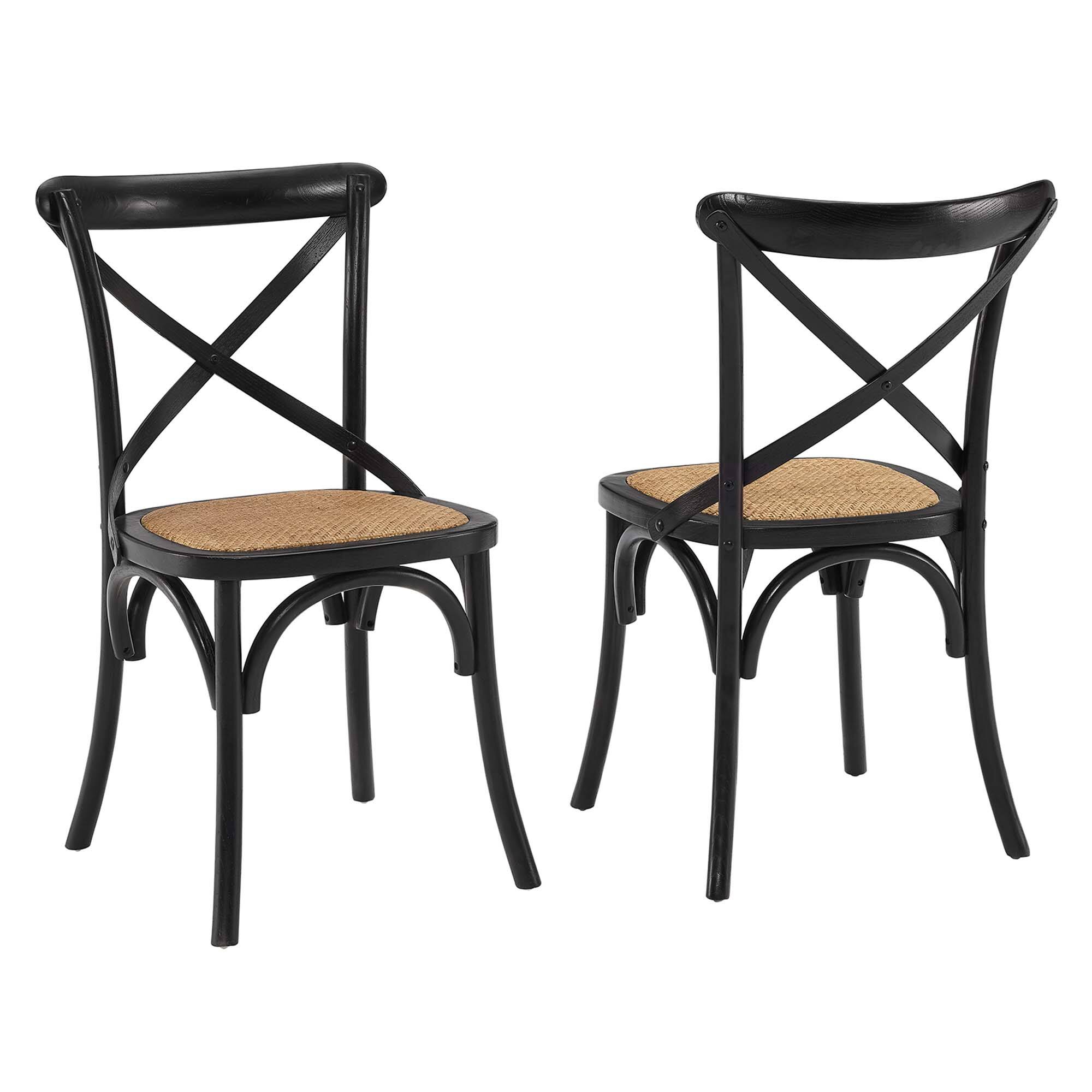 Angle. Modway - Gear Dining Side Chair Set of 2 - Black.
