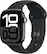 Angle. Apple - Apple Watch Series 10 (GPS+Cellular) 42mm Aluminum Case with Black Sport Band - S/M - Jet Black.