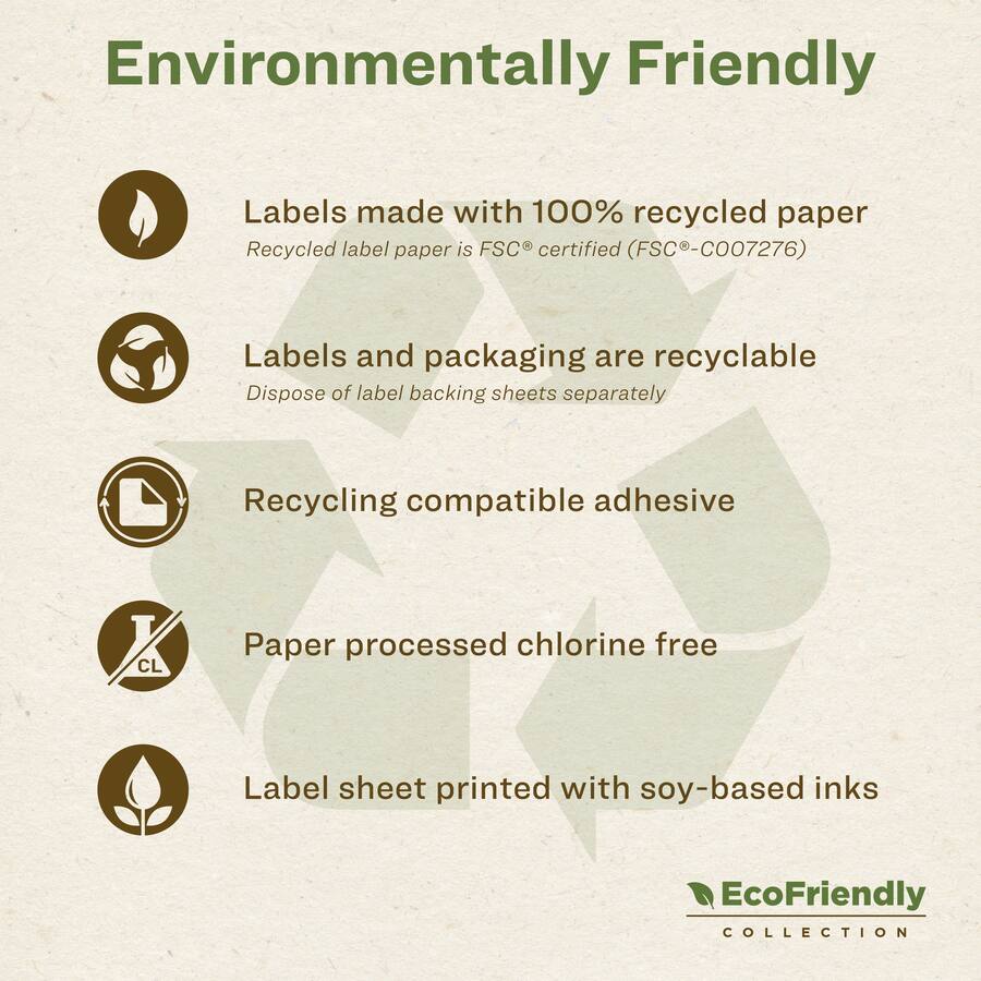 Substrate Design/layout Avery EcoFriendly Square Labels, 3