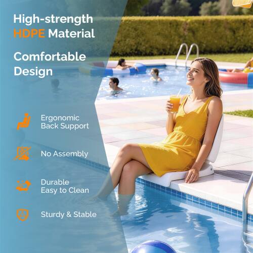 High-strength HDPE Material  
Comfortable Design  
Ergonomic Back Support  
No Assembly  
Durable & Easy to Clean  
Sturdy & Stable