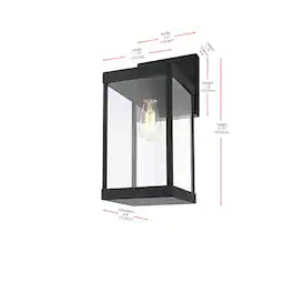 Elegant Lighting - Peter 7 Inch Outdoor Wall Sconce In - Black