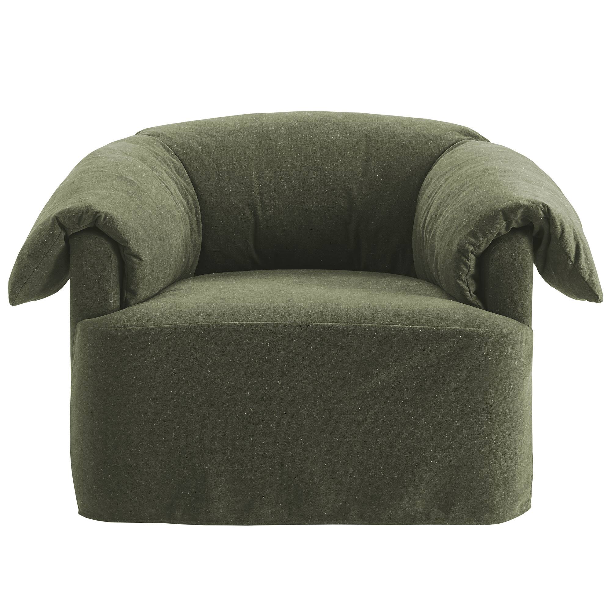 Alt View 4. Modway - Lark Slipcovered Fabric Oversized Armchair by Modway - Sage.